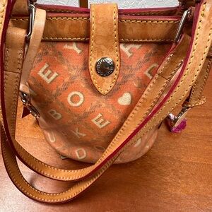Dooney & Bourke Orange and Tan Shoulder Bag